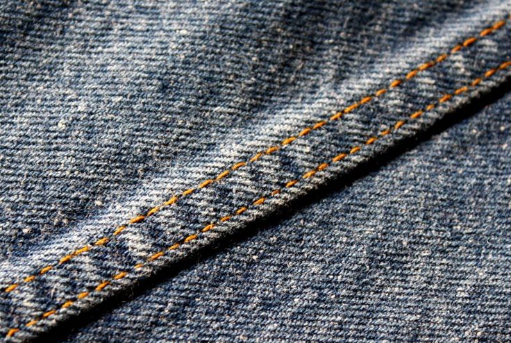 Couture rabattue jeans