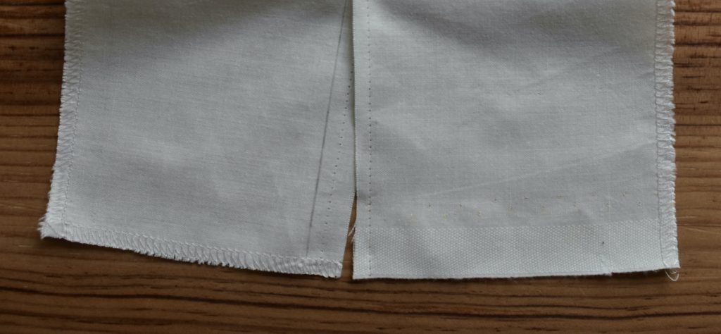 Couture rabattue étape 1 le tracé