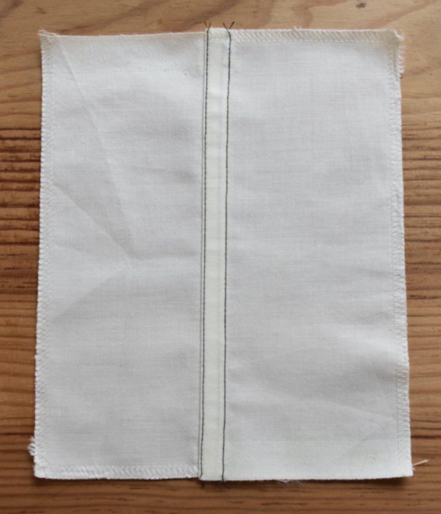 Couture rabattue étape 3 les surpiqures